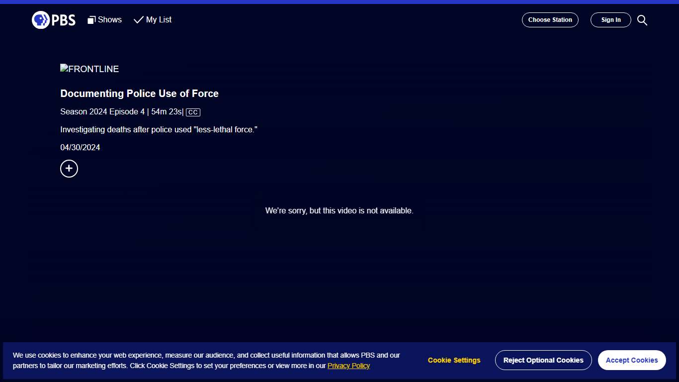 FRONTLINE Documenting Police Use of Force Season 2024 Episode 4 PBS